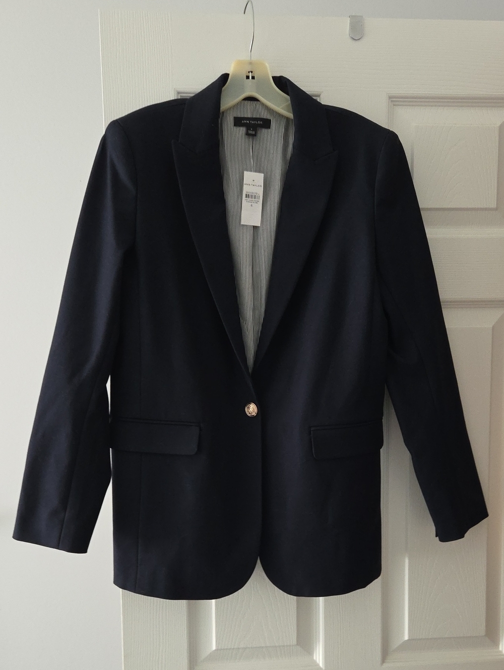 Ann Taylor Navy Tailored Blazer